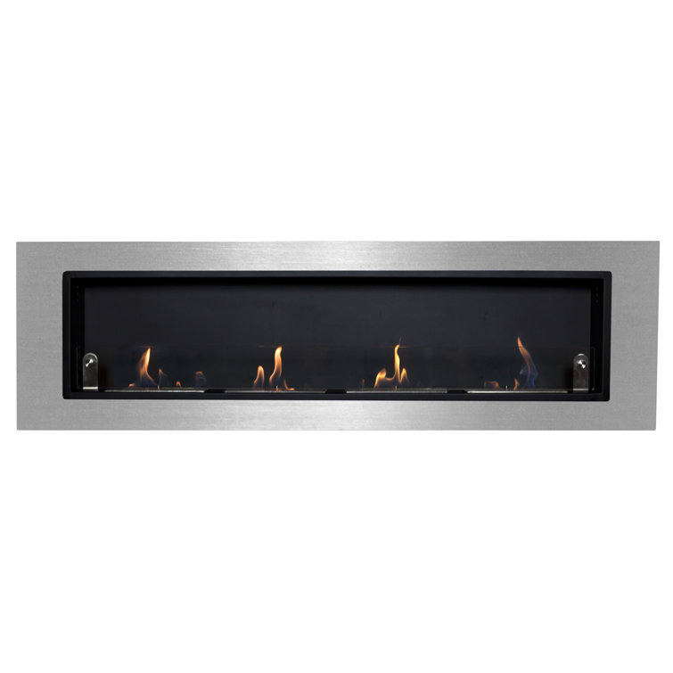 NuFlame Ventana Quattro Stainless Wall Mounted BioEthanol Tabletop